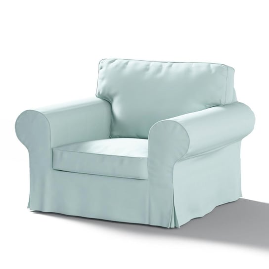 Pokrowiec na fotel Ektorp, DEKORIA, Cotton Panama, błękitny Dekoria