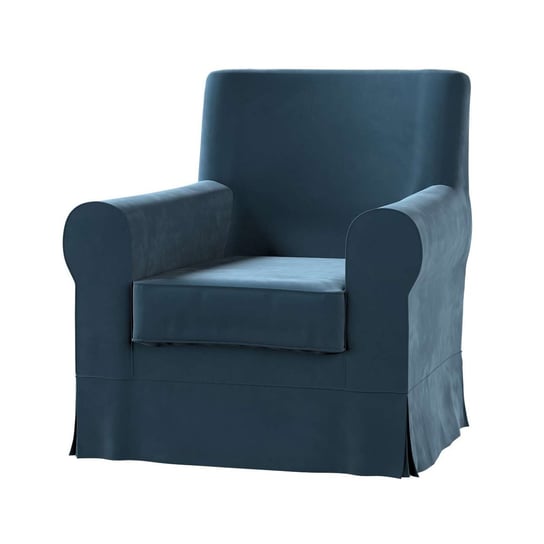 Pokrowiec na fotel Ektorp, Jennylund, Velvet, pruski błękit, 78x85x84 cm Dekoria