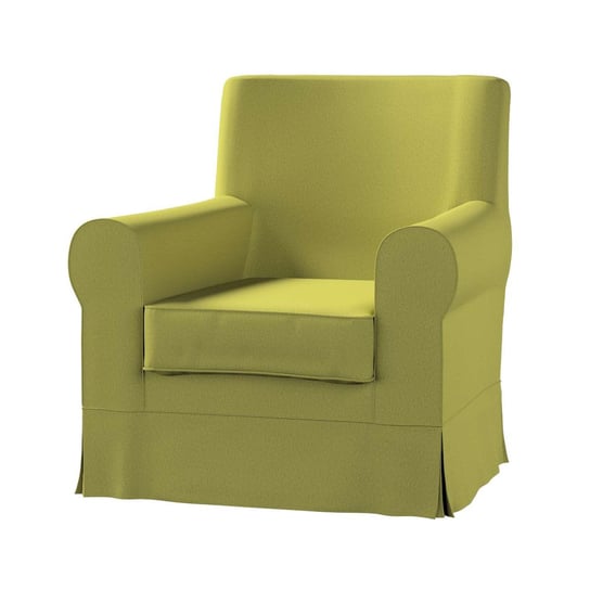 Pokrowiec na fotel Ektorp Jennylund, zgaszona limonka welwet, 78 x 85 x 84 cm, Living Dekoria