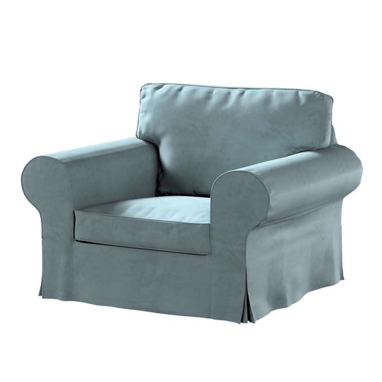 Pokrowiec na fotel Ektorp, Living, szaro-niebieski, 103x82x73 cm Dekoria