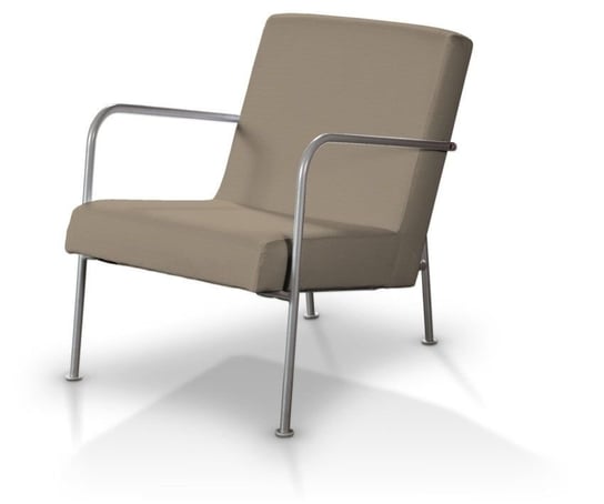 Pokrowiec na fotel IKEA PS, DEKORIA, Cotton Panama, brązowy Dekoria