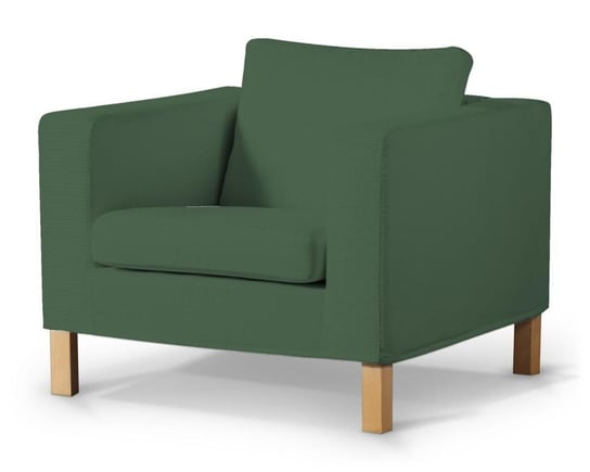 Pokrowiec na fotel Karlanda DEKORIA Cotton Panama, krótki, zielony Dekoria