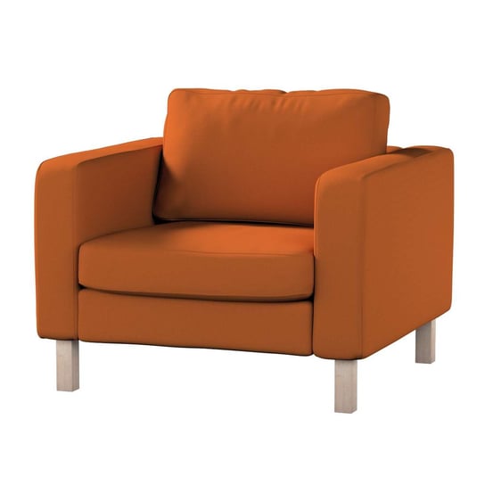 Pokrowiec na fotel Karlstad, Cotton Panama, krótki, rudy, 89x89x64 cm Dekoria