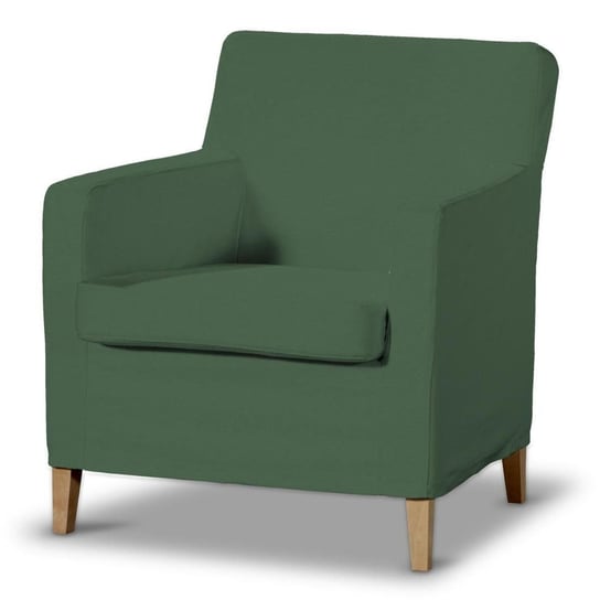 Pokrowiec na fotel Karlstad, DEKORIA, Cotton Panama, zielony Dekoria