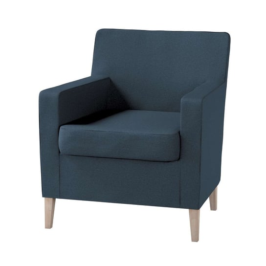 Pokrowiec na fotel Karlstad, Etna, niebieski, 61x56x80 cm Dekoria