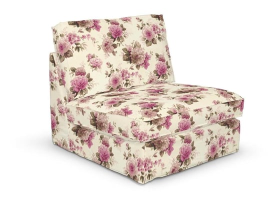 Pokrowiec na fotel Kivik DEKORIA, Mirella, różowo-beżowe róże Dekoria