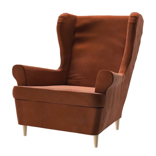 Pokrowiec na fotel Strandmon, karmelowy, 82x100x101cm, Velvet Inna marka