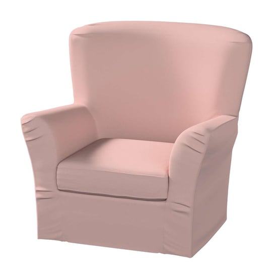 Pokrowiec na fotel Tomelilla wysoki z zakładkami, City, zgaszony róż szenil, 78x60x88 cm Dekoria