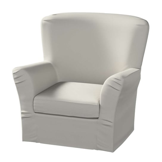Pokrowiec na fotel Tomelilla wysoki z zakładkami, Living, jasny szary, 78x60x88 cm Dekoria