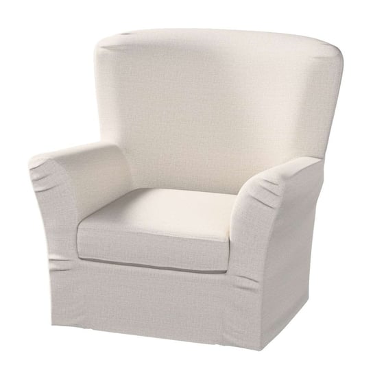 Pokrowiec na fotel Tomelilla wysoki z zakładkami, Living, szaro-beżowy, 78x60x88 cm Dekoria