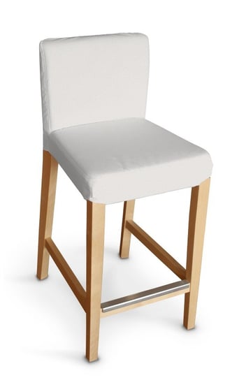 Pokrowiec na krzesło barowe Henriksdal krótki, kremowa biel, krzesło barowe Henriksdal, Etna Dekoria