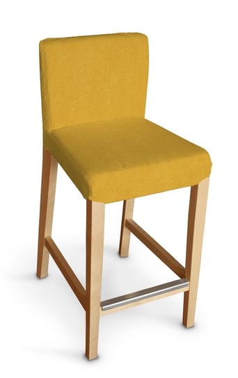 Pokrowiec na krzesło barowe Henriksdal krótki, musztardowy szenil, krzesło barowe Henriksdal, Etna Inna marka