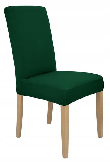 Pokrowiec na krzesło butelkowa zieleń elastyczny [21cd2] Ubieramy Meble