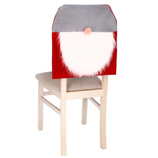 Pokrowiec na krzesło, czapka świąteczny skrzat, czerwony Springos