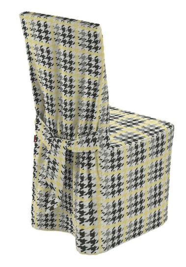 Pokrowiec na krzesło, DEKORIA, Brooklyn, żółto-czarny, 45x94 cm Dekoria