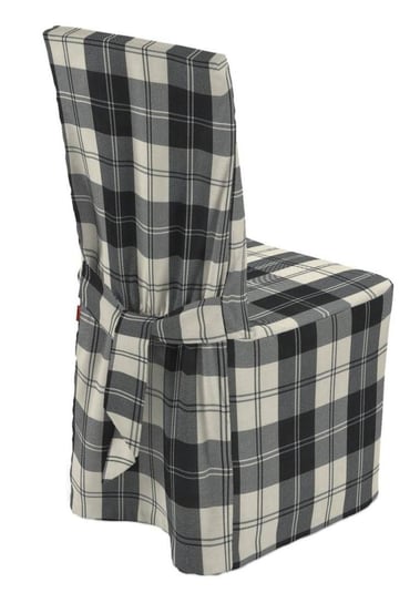 Pokrowiec na krzesło, DEKORIA, Edinburgh, czarno-biały, 45x94 cm Dekoria