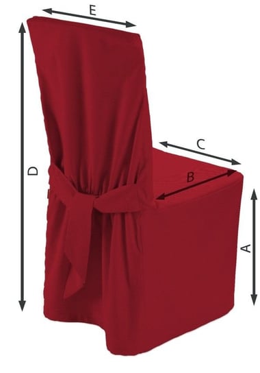 Pokrowiec na krzesło, DEKORIA, Etna, czerwony, 45x94 cm Dekoria