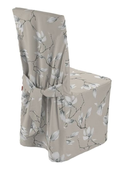 Pokrowiec na krzesło, DEKORIA, Flowers, beżowy, 45x94 cm Dekoria
