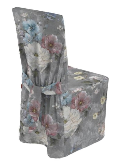 Pokrowiec na krzesło, DEKORIA, Monet, szary, 45x94 cm Dekoria