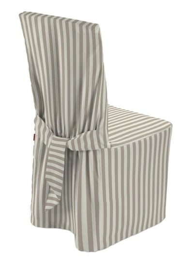 Pokrowiec na krzesło, DEKORIA, Quadro, beżowo-biały, 45x94 cm Dekoria