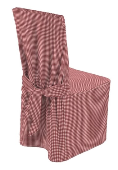 Pokrowiec na krzesło, DEKORIA, Quadro, czerwono-biały, 45x94 cm Dekoria