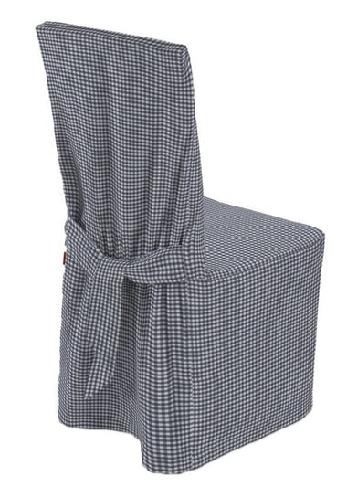 Pokrowiec na krzesło, DEKORIA, Quadro, granatowo-biały, 45x94 cm Dekoria