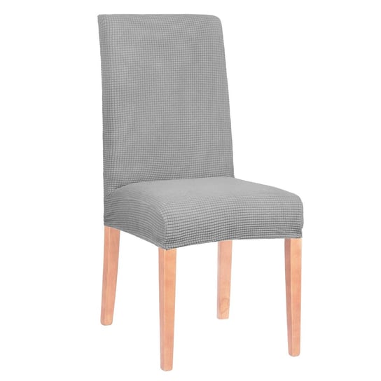 Pokrowiec na krzesło elastyczny, szara kratka Springos