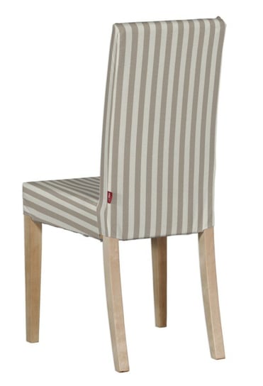 Pokrowiec na krzesło Harry krótki, beżowo białe pasy (1,5cm), krzesło Harry, Quadro Inna marka