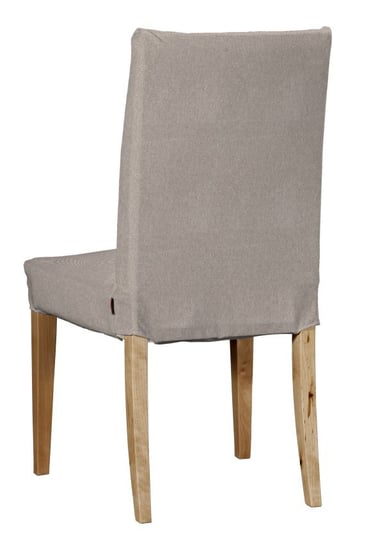 Pokrowiec na krzesło Henriksdal krótki, beżowo-szary, krzesło Henriksdal, Etna Dekoria