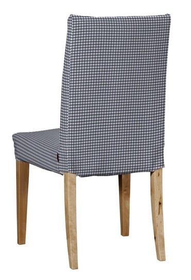 Pokrowiec na krzesło Henriksdal krótki, granatowo biała krateczka (0,5x0,5cm), krzesło Henriksdal, Quadro Inna marka