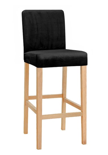 Pokrowiec na krzesło hoker czarny welur elastyczny [30d] Ubieramy Meble