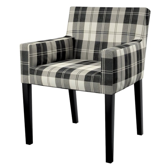 Pokrowiec na krzesło Nils, krata czarno-biała, krzesło Nils, Edinburgh Inna marka