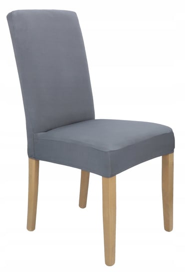 Pokrowiec na krzesło szary stalowy elastyczny [21a1] Ubieramy Meble