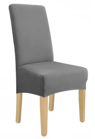 Pokrowiec na krzesło xl stalowy szary elastyczny [21du] Ubieramy Meble