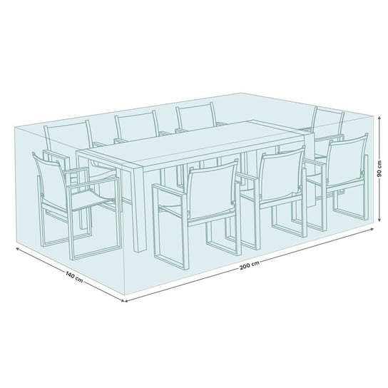 Pokrowiec Na Meble Ogrodowe Jadalniane 200X140X90 Cm Mirpol