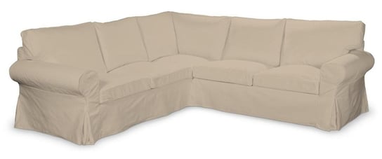 Pokrowiec na narożną sofę Ektorp, DEKORIA, Cotton Panama, beżowy Dekoria