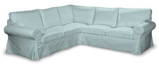 Pokrowiec na narożną sofę Ektorp, DEKORIA, Cotton Panama, błękitny Dekoria