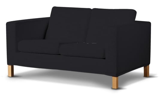 Pokrowiec na nierozkładaną sofę 2-osobową Karlanda, DEKORIA, Etna, czarny Dekoria