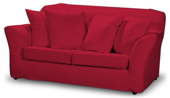 Pokrowiec na nierozkładaną sofę 2-osobową Tomelilla, DEKORIA, Cotton Panama, czerwony Dekoria