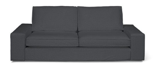 Pokrowiec na nierozkładaną sofę 3-osobową Kivik, DEKORIA, Madrid, melanżowy szary z czarną nitką Dekoria