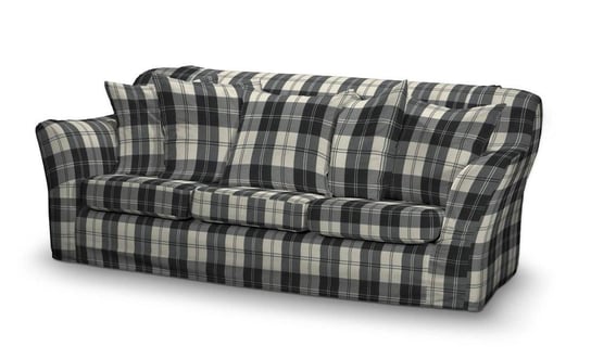 Pokrowiec na nierozkładaną sofę 3-osobową Tomelilla, DEKORIA, Edinburgh, czarno-biały Dekoria
