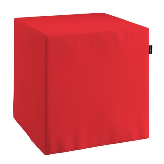Pokrowiec na pufę kostke, czerwony, kostka 40 × 40 × 40 cm, Loneta Dekoria