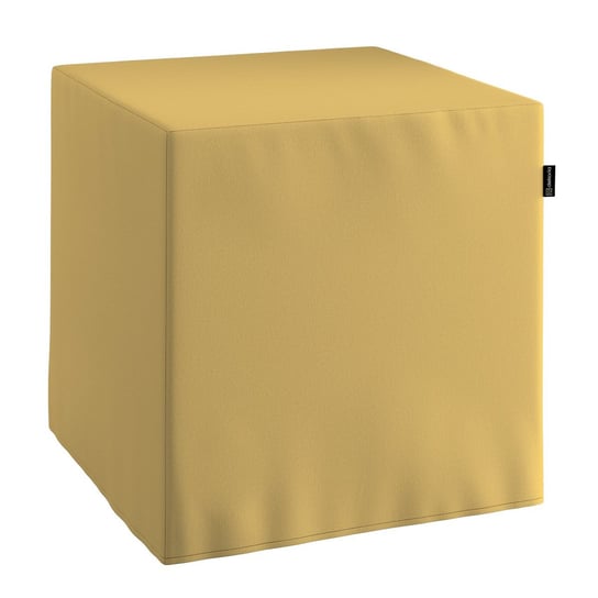 Pokrowiec na pufę kostke, zgaszony żółty, kostka 40 x 40 x 40 cm, Cotton Story Inna marka