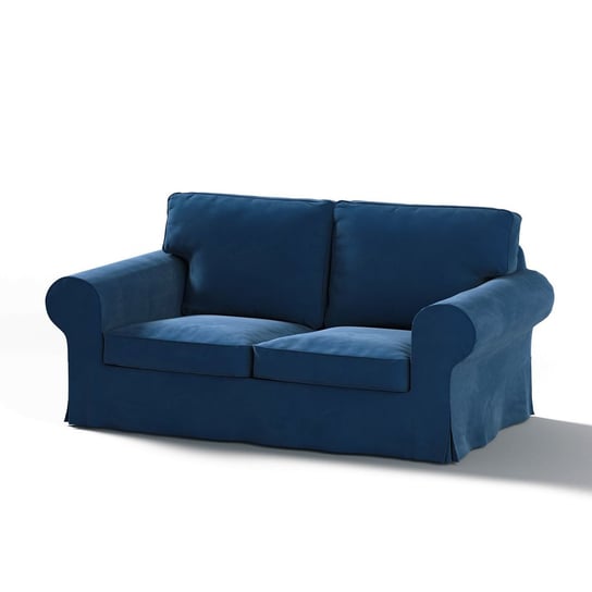 Pokrowiec na sofę 2-osobową Ektorp DEKORIA Velvet, nowy model 2012, granatowy Dekoria