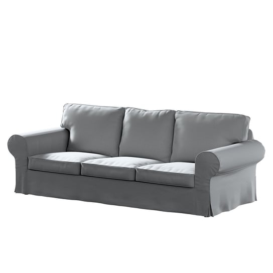 Pokrowiec na sofę 3-osobową rozkładaną Ektorp, DEKORIA, ciemno szaryvelvet, 218x88x88 cm Dekoria