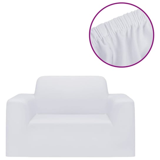 Pokrowiec na sofę 90-140 cm, biały, elastyczny, po / AAALOE Inna marka