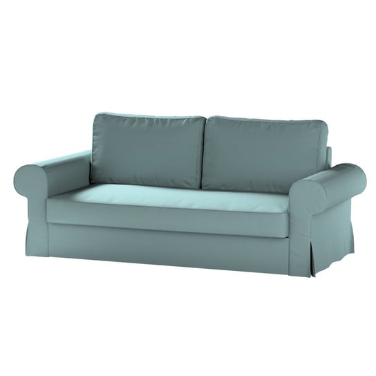 Pokrowiec na sofę Backabro 3-osobową rozkładaną, eukaliptusowy błękit, 208 x 88 x 71 cm, Cotton Panama Inna marka