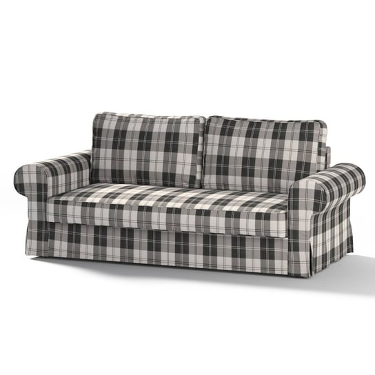 Pokrowiec na sofę Backabro 3-osobową rozkładaną, krata czarno-biała, 208 x 88 x 71 cm, Edinburgh Inna marka