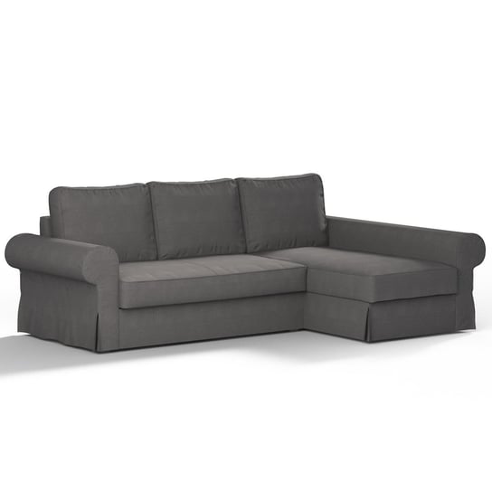 Pokrowiec na sofę Backabro rozkładaną z leżanką, grafitowy, 248 x 88/150 x 71 cm, Etna Inna marka