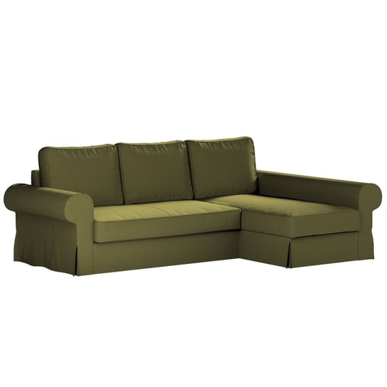 Pokrowiec na sofę Backabro rozkładaną z leżanką, oliwkowa zieleń, 248 x 88/150 x 71 cm, Etna Inna marka
